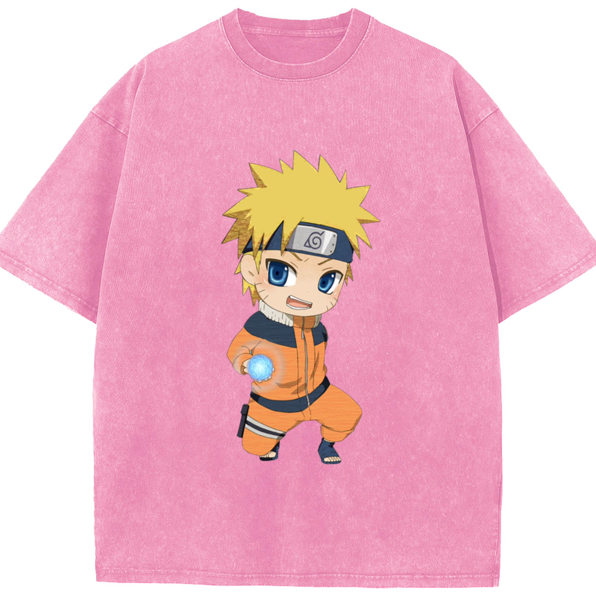 （画像用） NARUTO -ナルト- うずまき ナルト Uzumaki Naruto 綿100% ヴィンテージ風 半袖Tシャツ（フロントプリント）